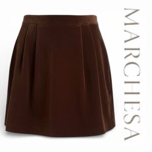 MARCHESA Short Skirt Women Dark Brown Size 12 NWT